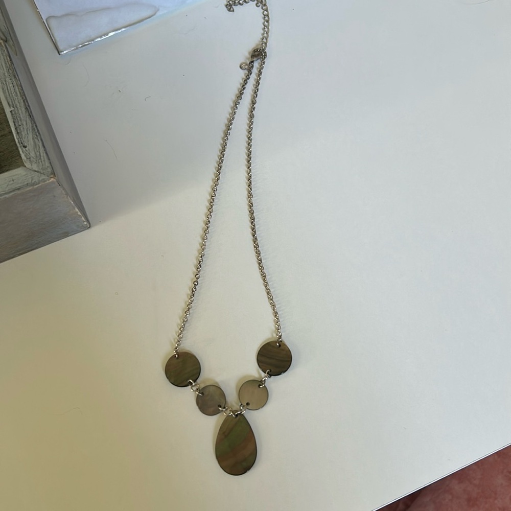 Silver and Gold Minimalist Pearl Necklace